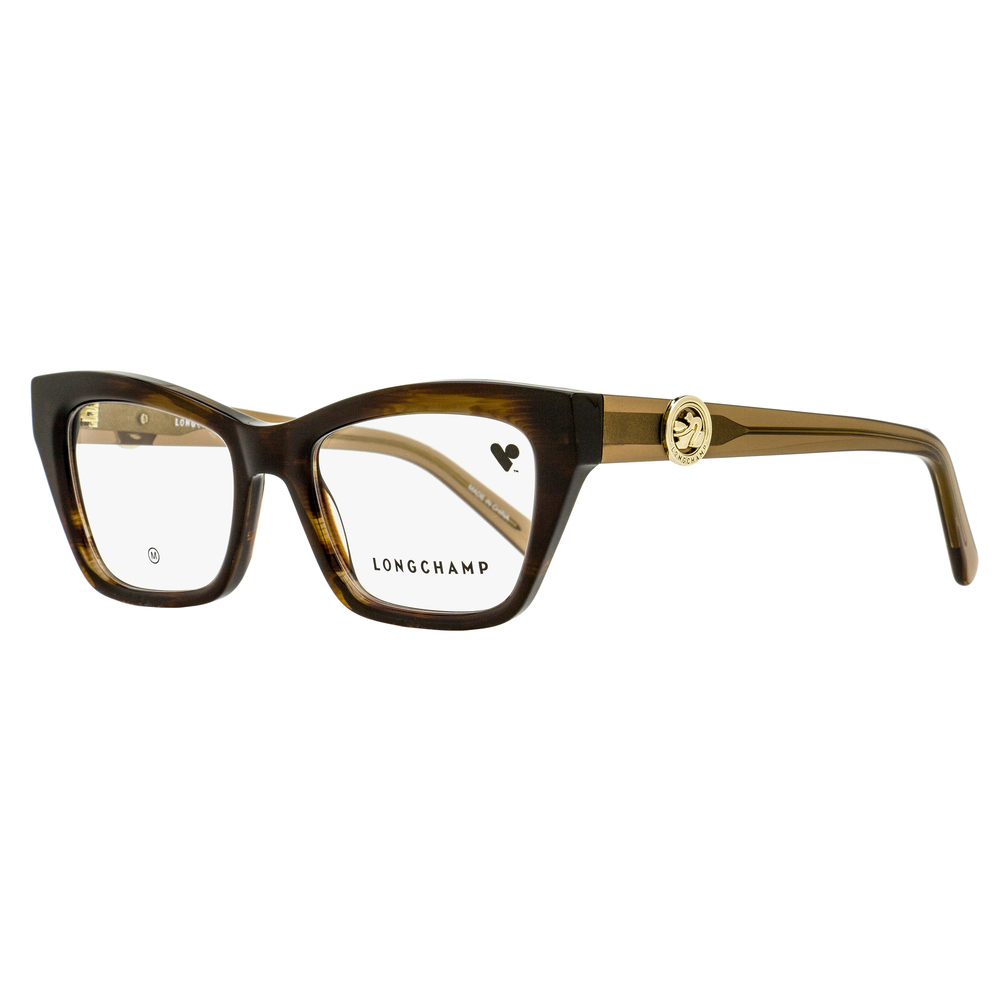 Longchamp Arching Brow Line Eyeglasses LO2762 238 Brown Horn 51mm